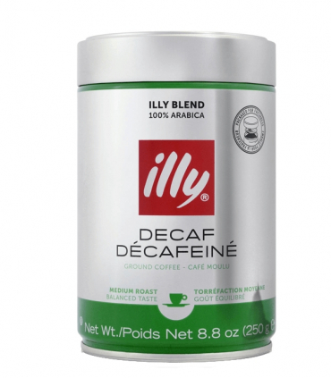 illy Espresso Classico - Medium Roast mletá káva bez kofeinu v dóze 250g