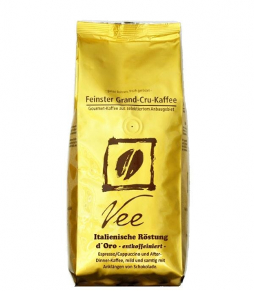 Vee's Espresso d'ORO zrnková káva bez kofeínu 250g